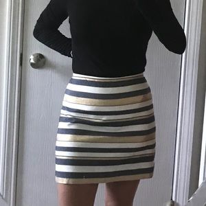 J Crew Striped Pencil Skirt